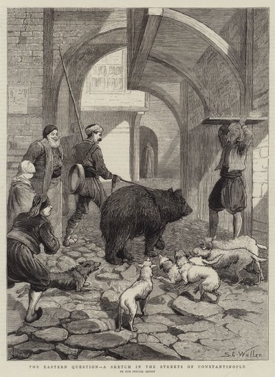 La cuestión oriental, un boceto en las calles de Constantinopla de Samuel Edmund Waller
